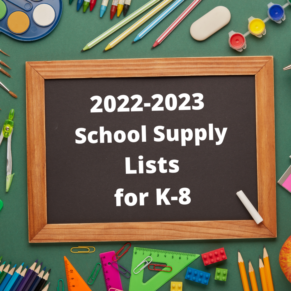 20222023 School Supply Lists for K8 Crawford ISD